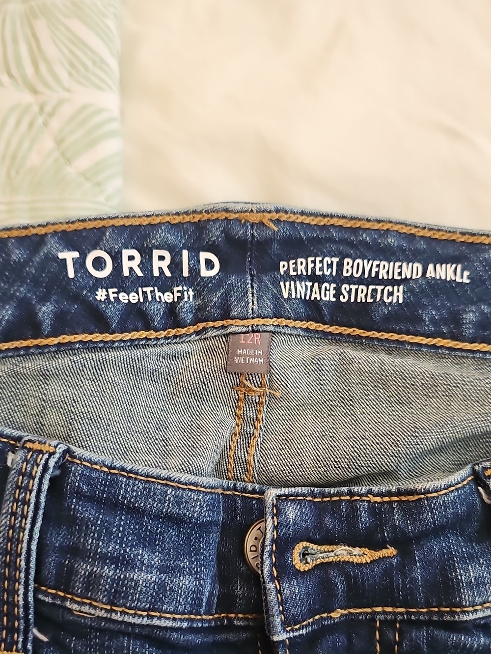 torrid Dark Blue Boyfriend Ankle Jeans